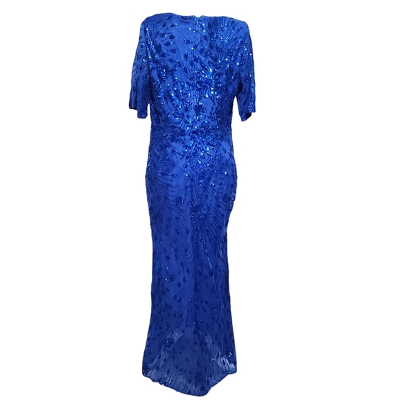 XUIBOL Mermaid Hem Sequin Prom or Cocktail Blue Dress Size XXL - Picture 2 of 16